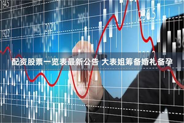 配资股票一览表最新公告 大表姐筹备婚礼备孕